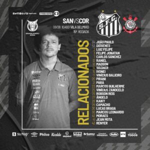 Santos Corinthians relacionados Marinho