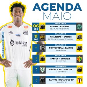 Confira os jogos do Santos no mês de maio de 2024
